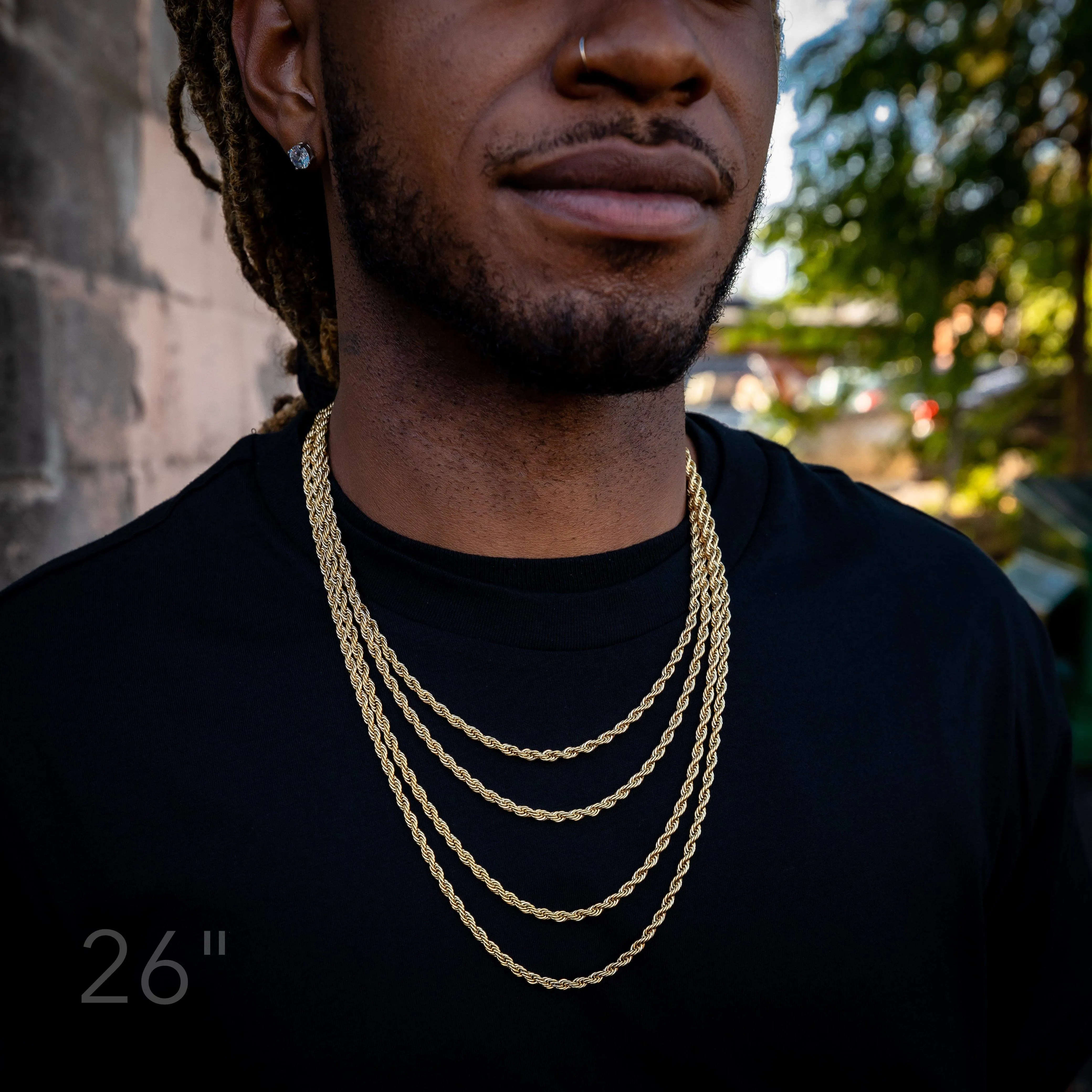 4mm GOLD Rope Chain