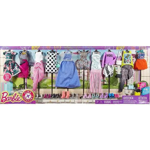 Barbie Pink Passport Fashion Doll Outfits - 10 Pack