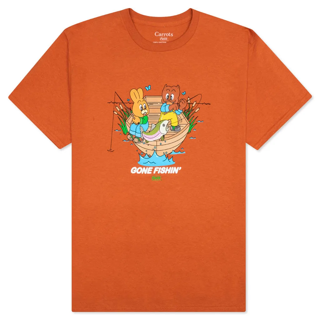 Carrots by Gone Fishing Tee - Orange