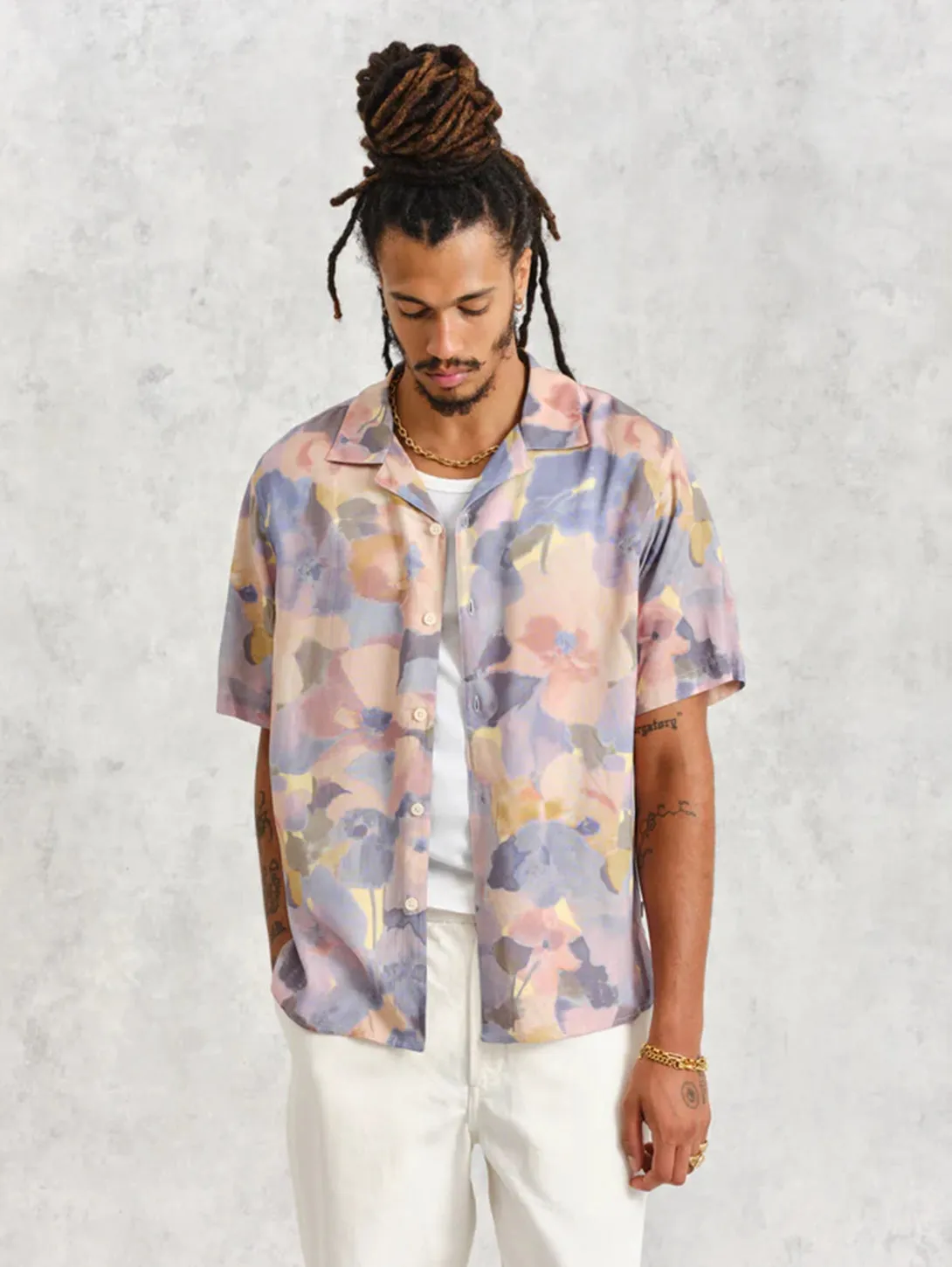 Didcot Shirt - Botanic Blue Pink