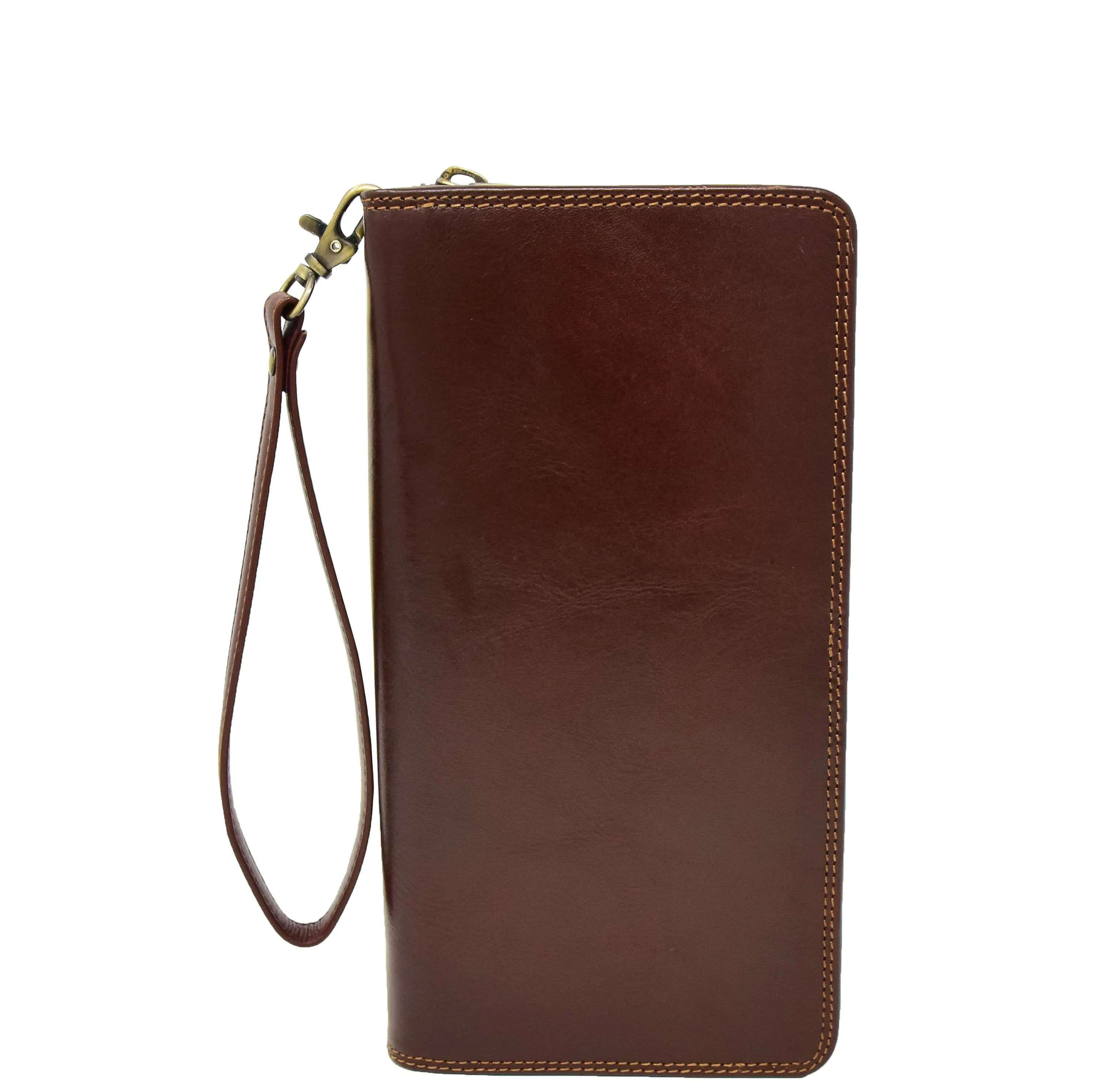 Exclusive Leather Passport Travel Wallet Hastings Brown