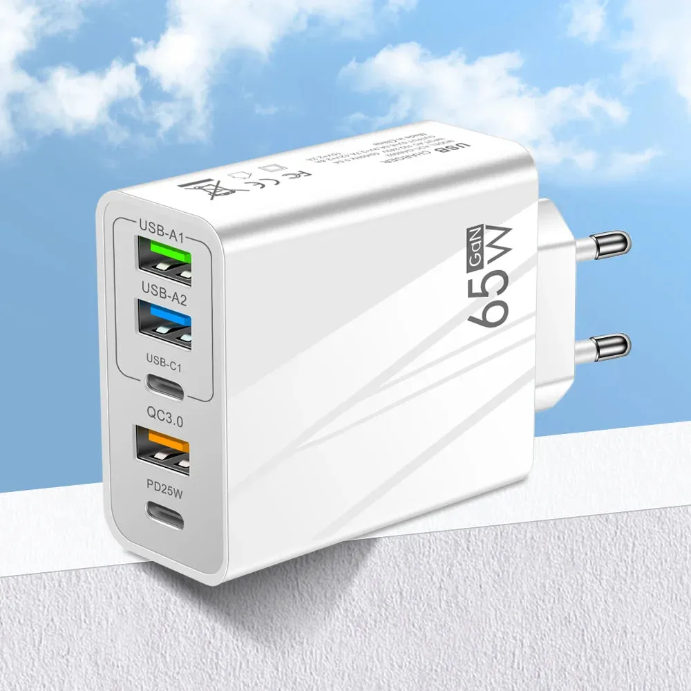 Fast Charging Phone Type C, Power Adapters EU/US Plug Wall Charger