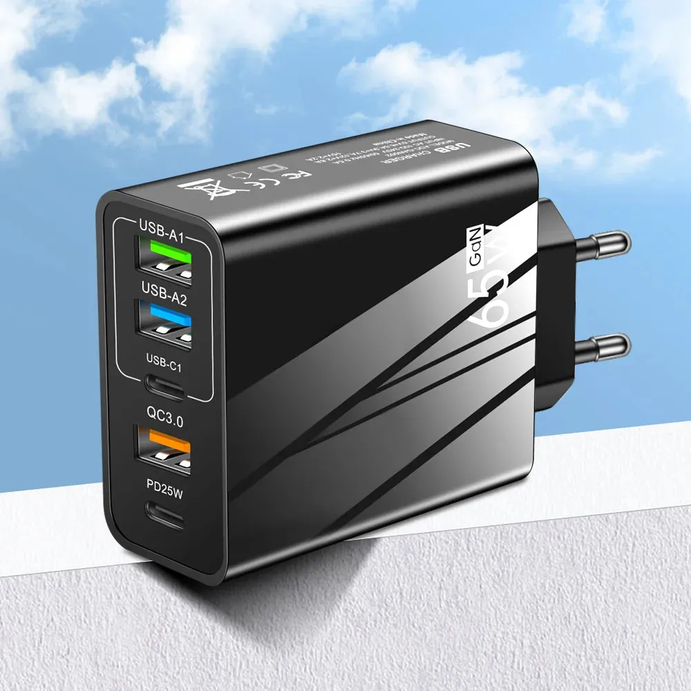 Fast Charging Phone Type C, Power Adapters EU/US Plug Wall Charger