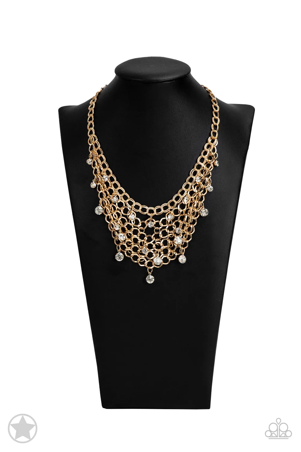 Fishing for Compliments - Gold ~ Paparazzi Necklace Blockbuster