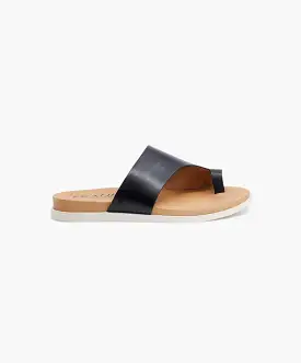 FRANKIE4 Lilli III Black Leather Slides