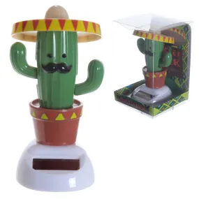 Fun Collectable Cactus wearing Sombrero Solar Powered Pal FF87