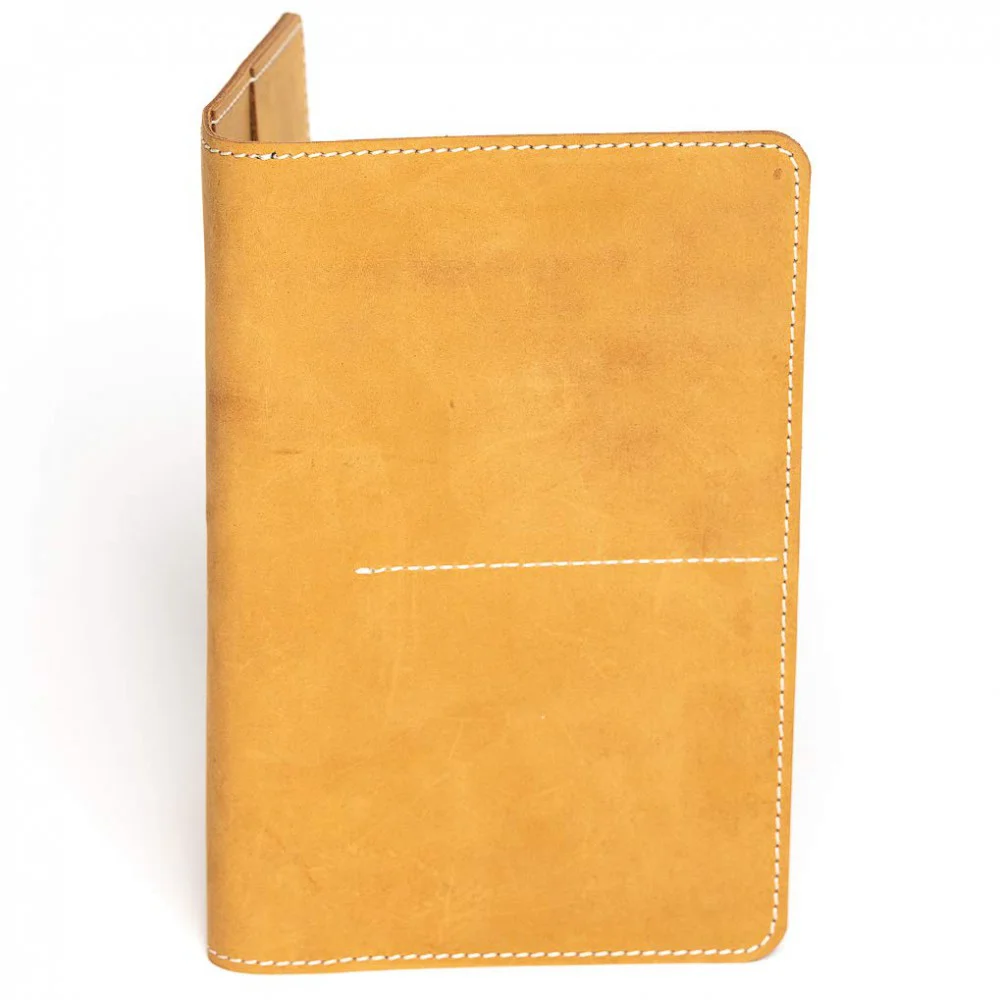 Hiller Leather Family Passport Holder/Business Card Holder/Money Purse for Men and Women (Elmotique Champagne)