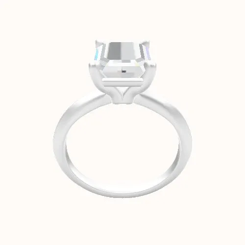 Knife Edge Engagement Ring With Standard Four Prong Head