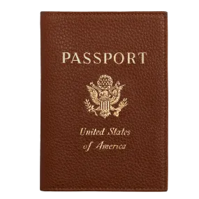 Le Foulonné Passport cover Caramel - Leather