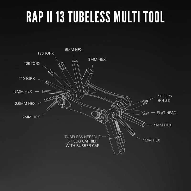 Lezyne  Rap II 13 Tubeless - Multi tool