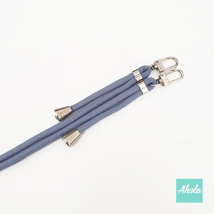 Light Blue - Crossbody Adjustable Nylon Lanyard 淺藍色尼龍斜背繩