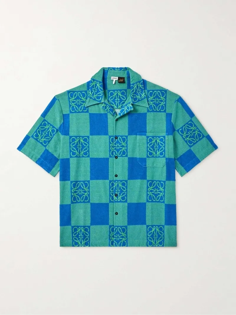 LOEWE  |Short sleeve shirt in terry cotton jacquard