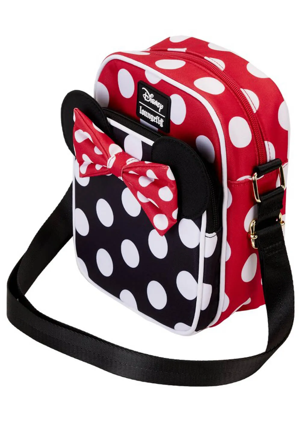 Loungefly Disney Minnie Rocks the Dots Classic Passport Shoulderbag Black Red