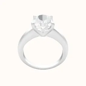 Modern Knife Edge Engagement Ring With Four Prong Head