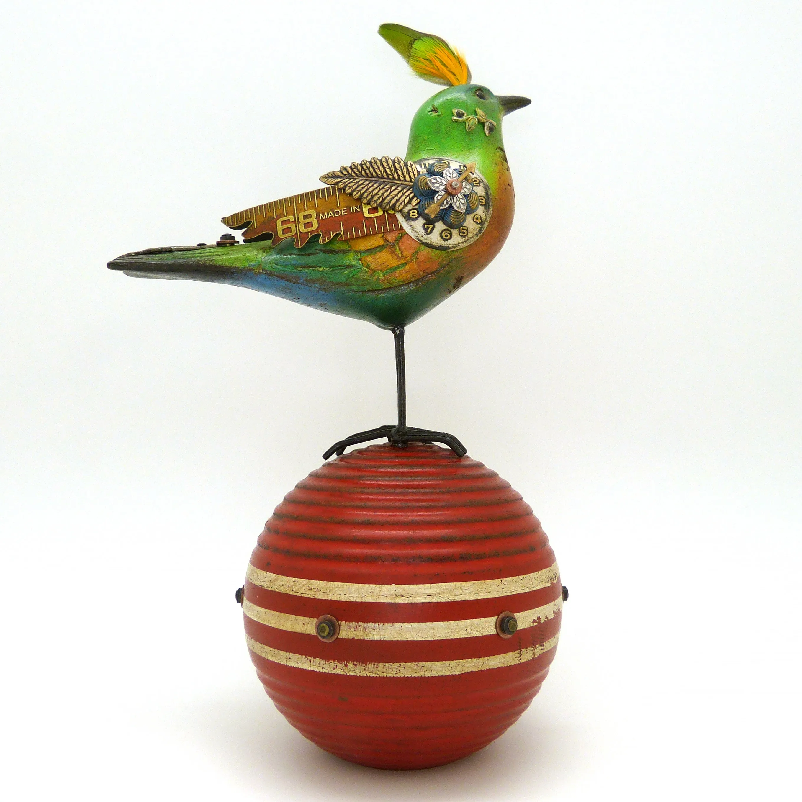 Mullanium Bird Croquet Ball Artists Jim Tori Mullan Steampunk Handmade B420