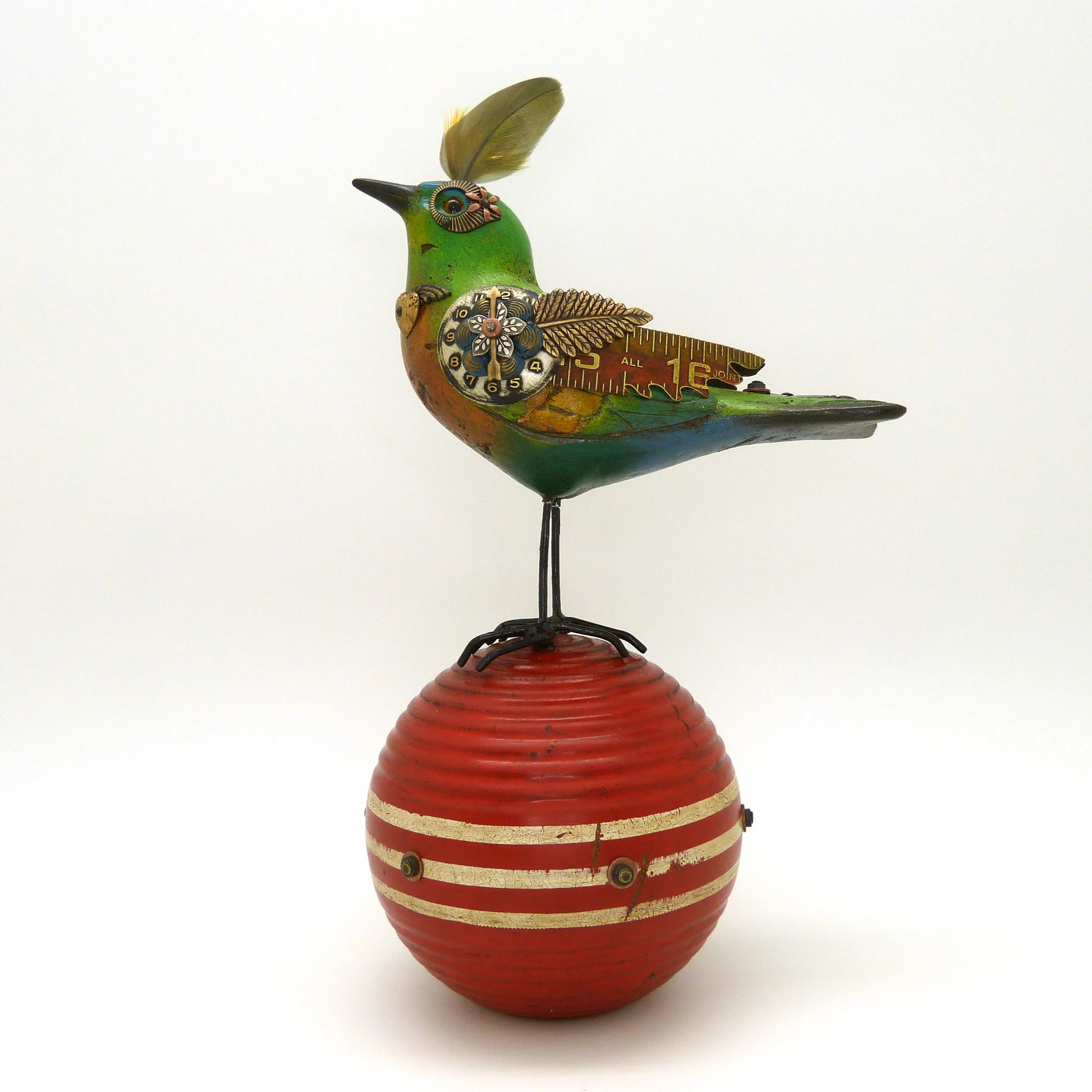 Mullanium Bird Croquet Ball Artists Jim Tori Mullan Steampunk Handmade B420