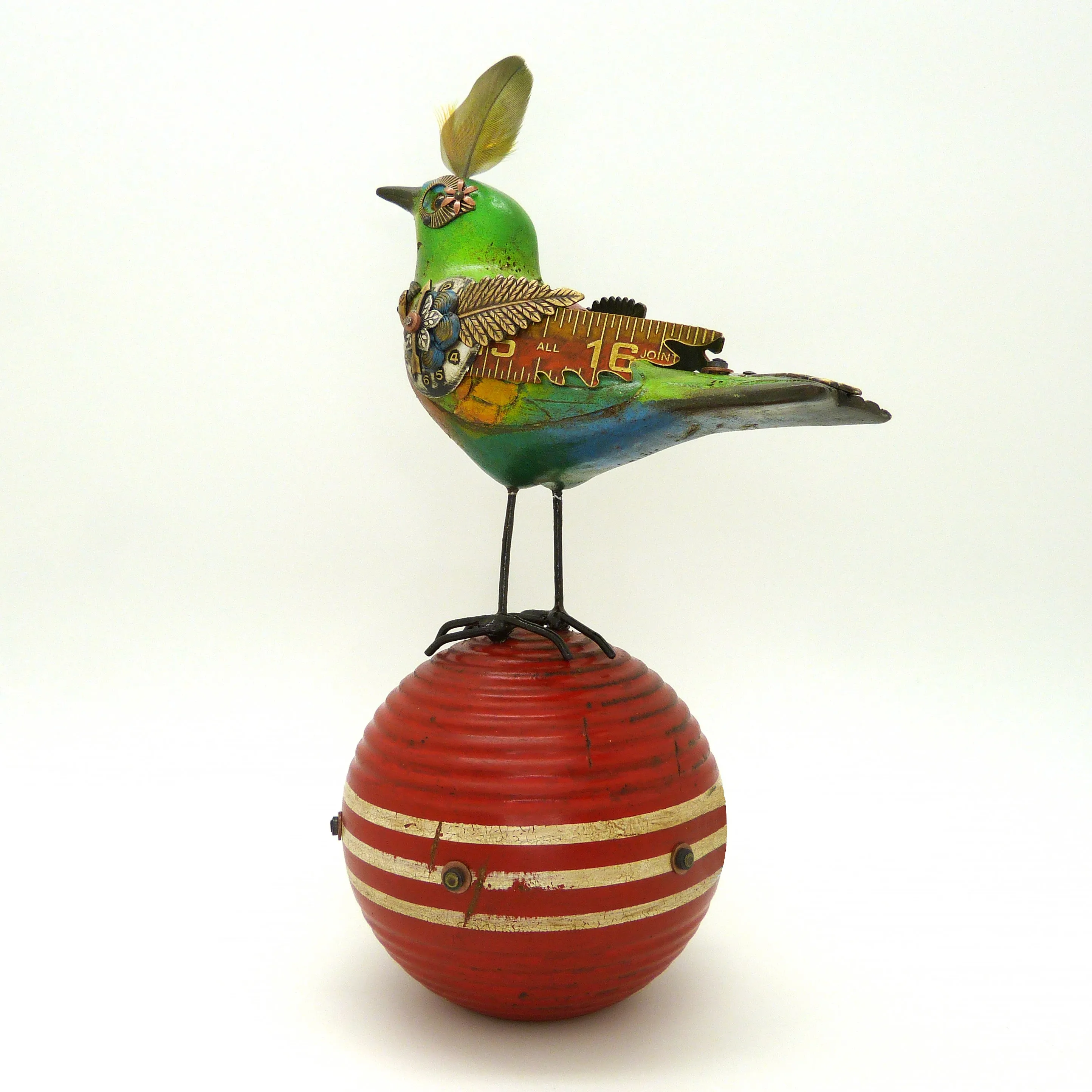 Mullanium Bird Croquet Ball Artists Jim Tori Mullan Steampunk Handmade B420