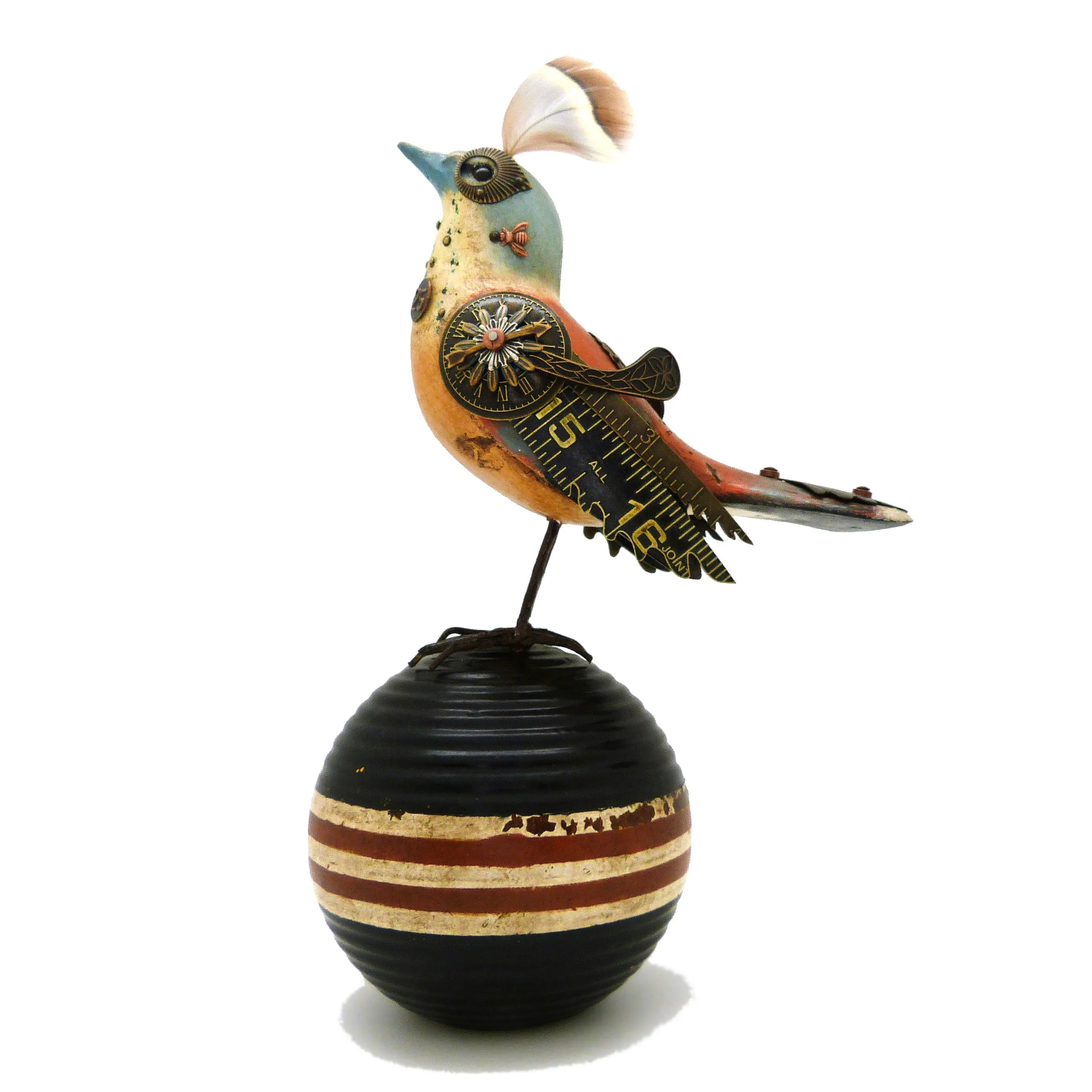 Mullanium Bird Croquet Ball Artists Jim Tori Mullan Steampunk Handmade B818