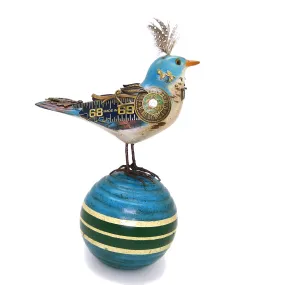 Mullanium Blue Bird Croquet Ball Artists Jim Tori Mullan Steampunk Handmade