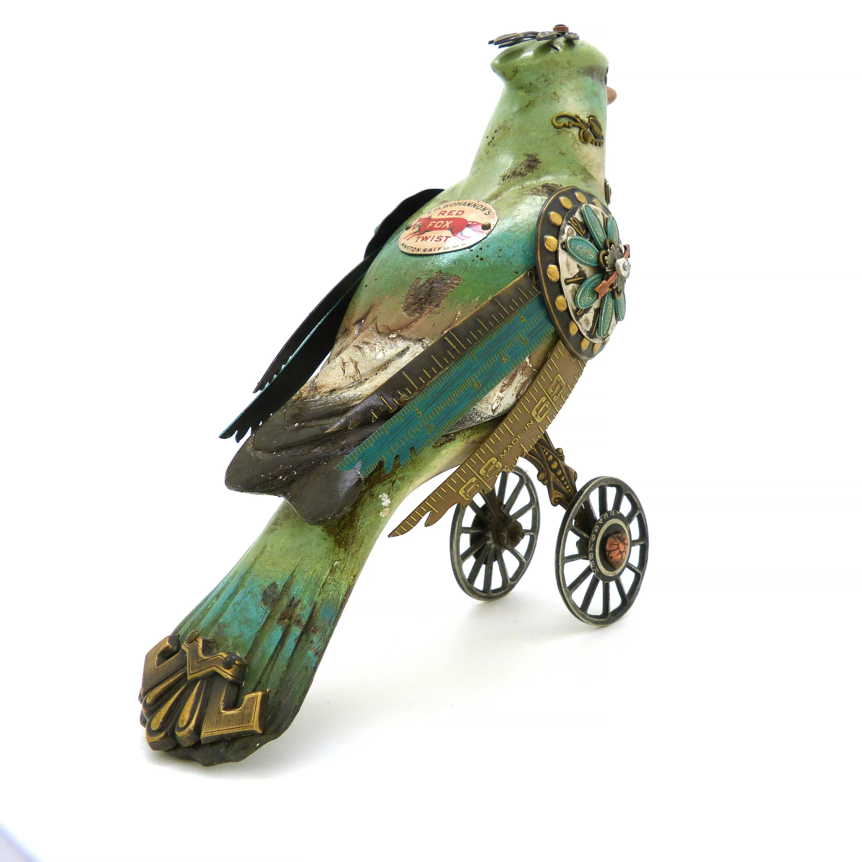 Mullanium Blue Jay Wheels Artists Jim Tori Mullan Steampunk Handmade BD94