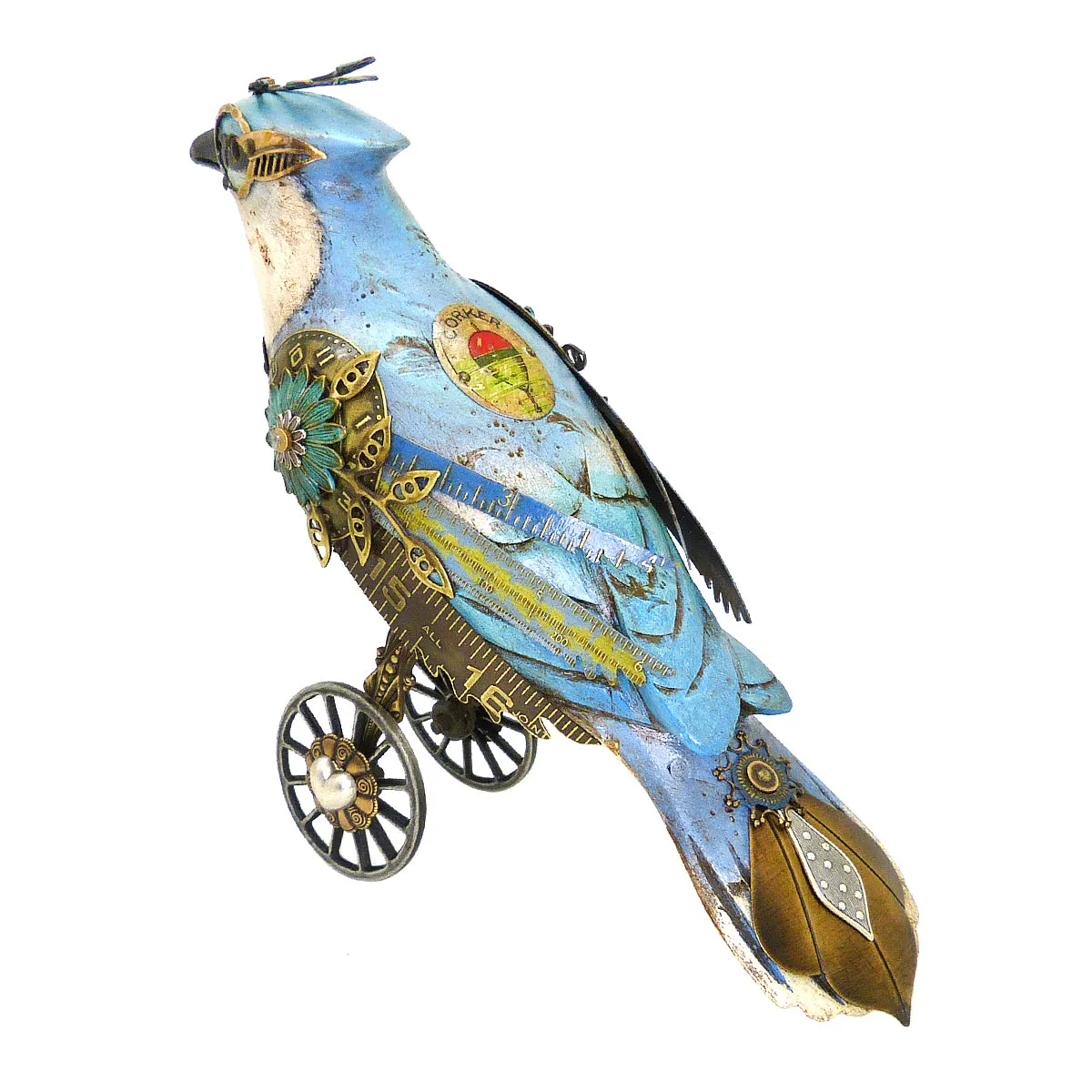 Mullanium Blue Jay Wheels Artists Jim Tori Mullan Steampunk Handmade