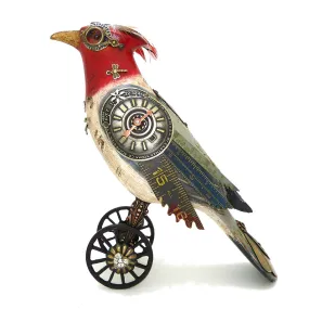 Mullanium Red Crested Cardinal Wheels Artists Jim Tori Mullan Steampunk Handmade