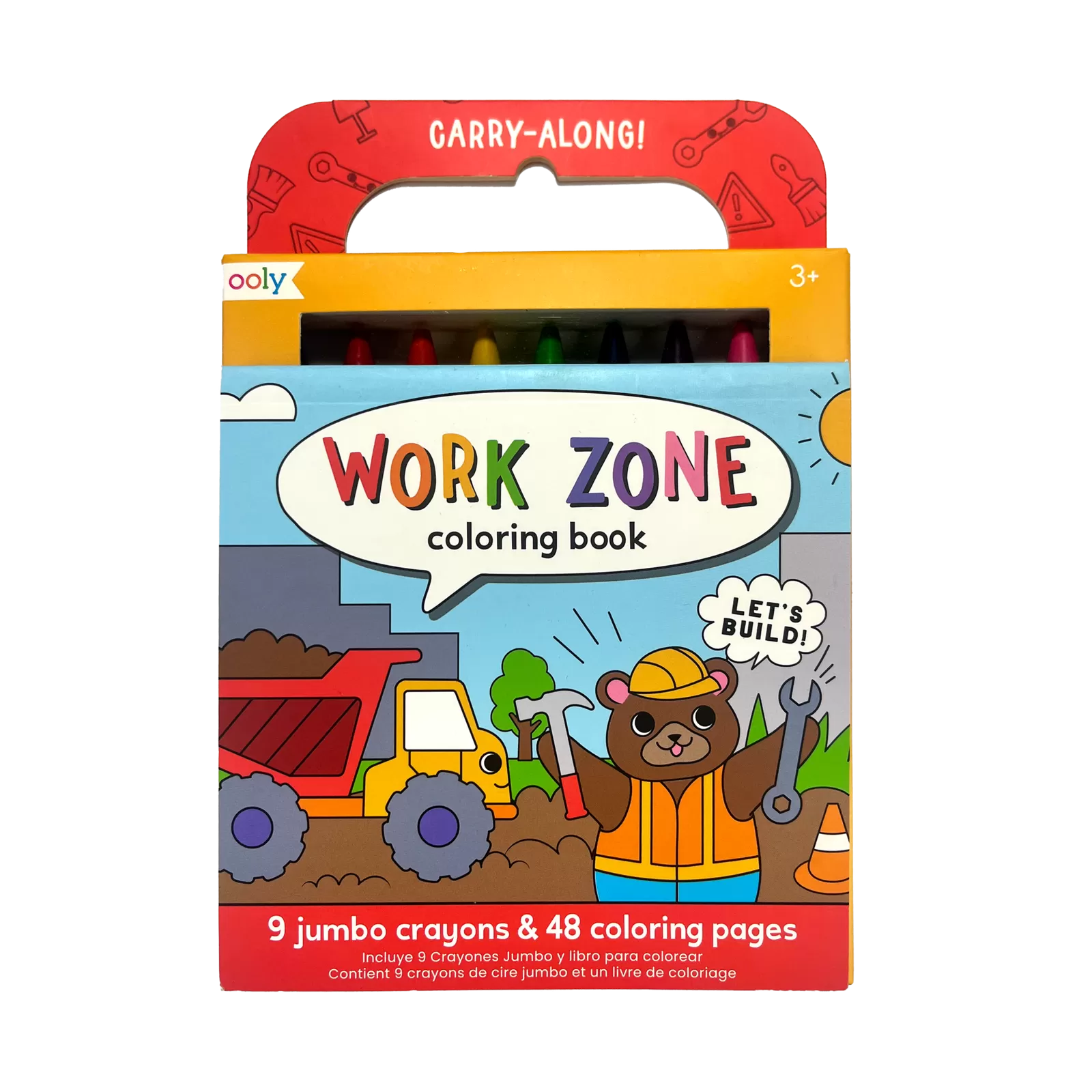 Ooly - Carry Along Coloring Book Kit - Work Zone