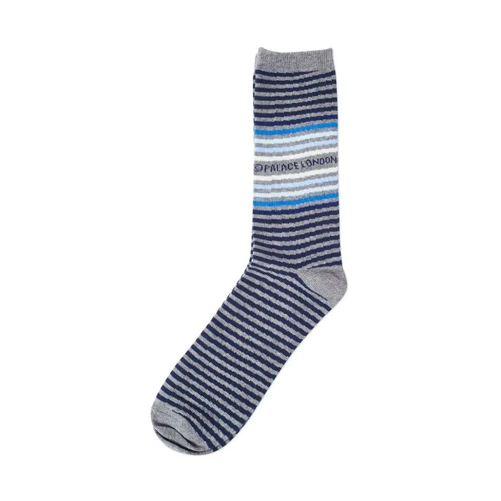 Palace Wavey Stripe Sock Grey Marl