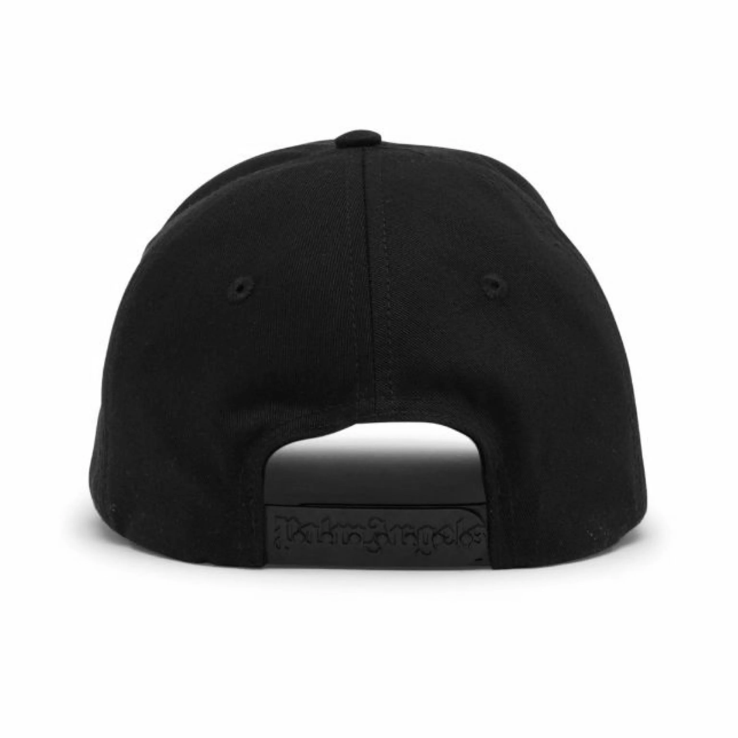 PALM ANGELS Curved Rubberized Logo Baseball Cap Black