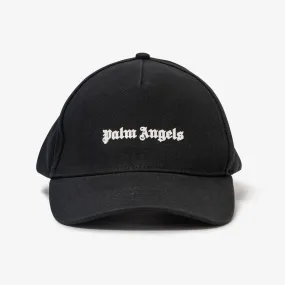 Palm Angels Rubberized Logo Baseball Cap Black