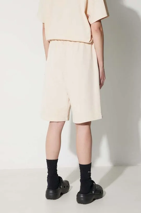 Pangaia cotton shorts beige color