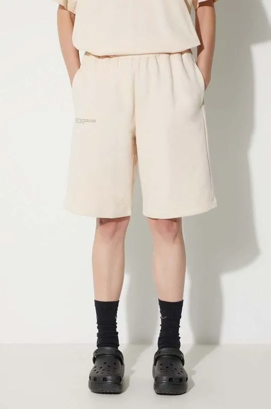 Pangaia cotton shorts beige color