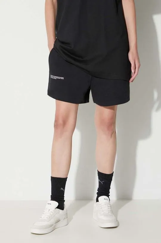 Pangaia cotton shorts black color