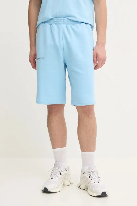 Pangaia cotton shorts turquoise color smooth