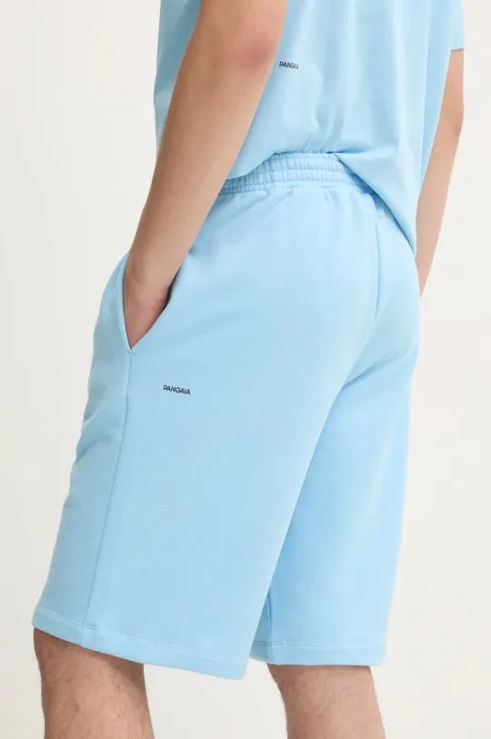 Pangaia cotton shorts turquoise color smooth