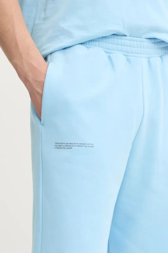 Pangaia cotton shorts turquoise color smooth