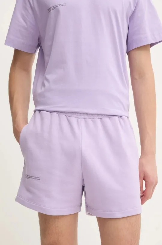 Pangaia cotton shorts violet color smooth