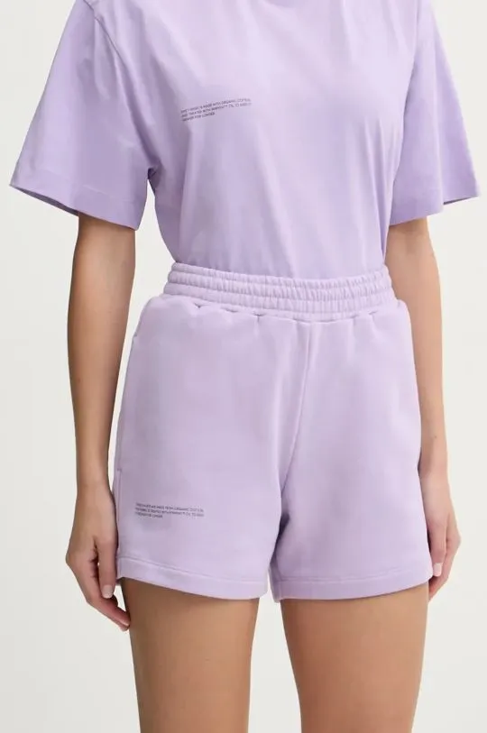 Pangaia cotton shorts violet color smooth