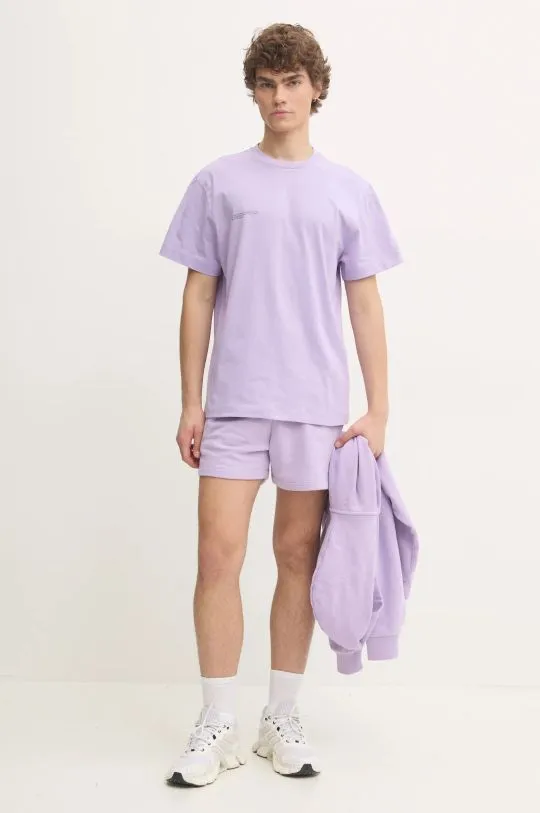 Pangaia cotton shorts violet color smooth