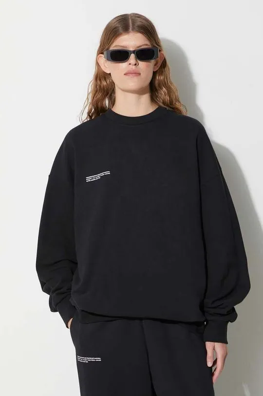 Pangaia cotton sweatshirt black color