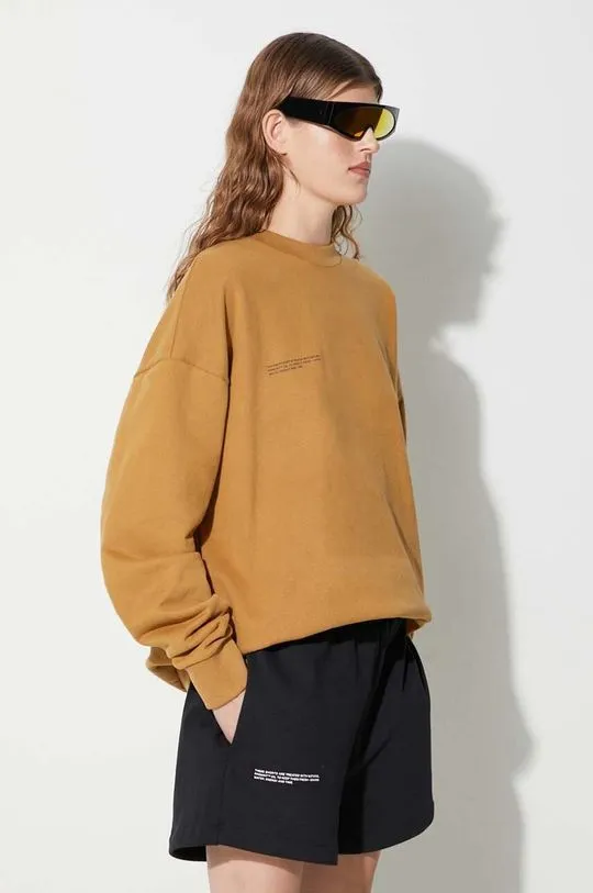 Pangaia cotton sweatshirt brown color