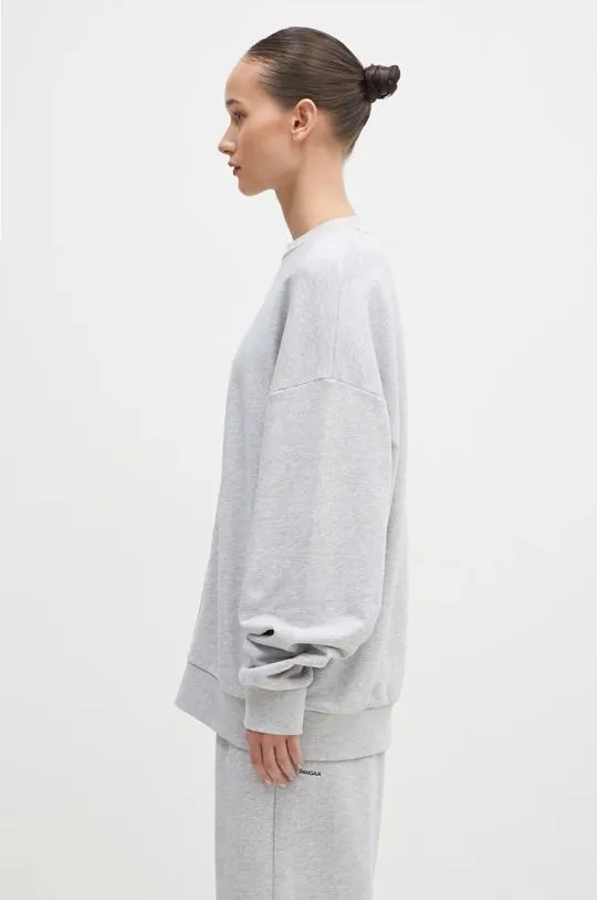 Pangaia cotton sweatshirt gray color with a print