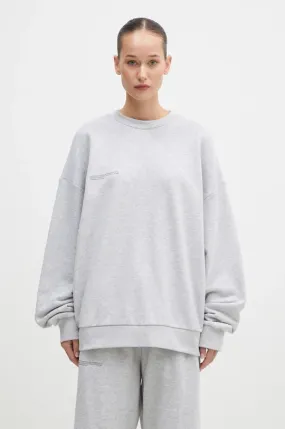 Pangaia cotton sweatshirt gray color with a print