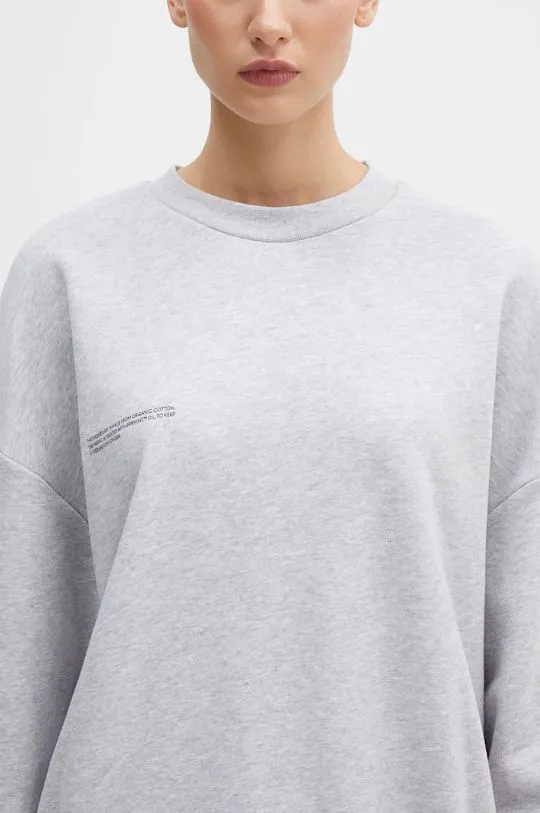 Pangaia cotton sweatshirt gray color with a print