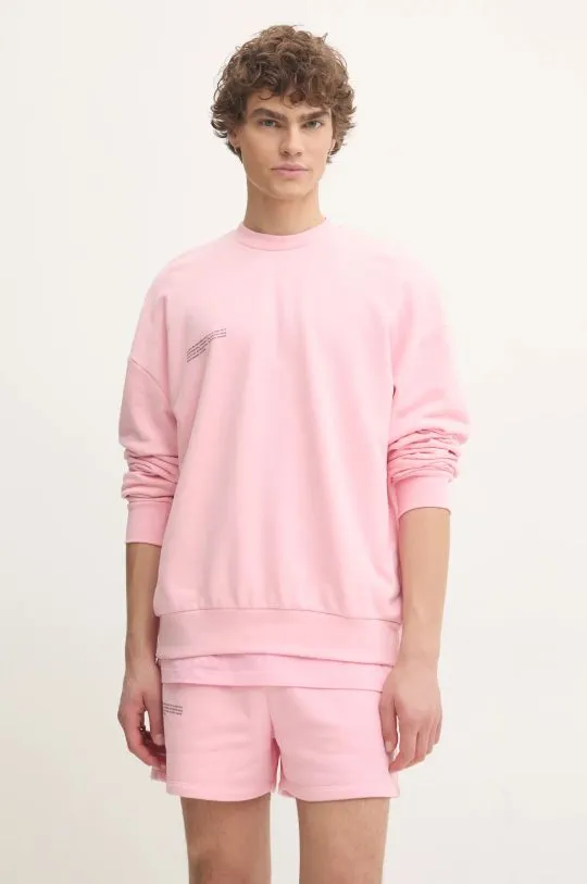 Pangaia cotton sweatshirt pink color with a print