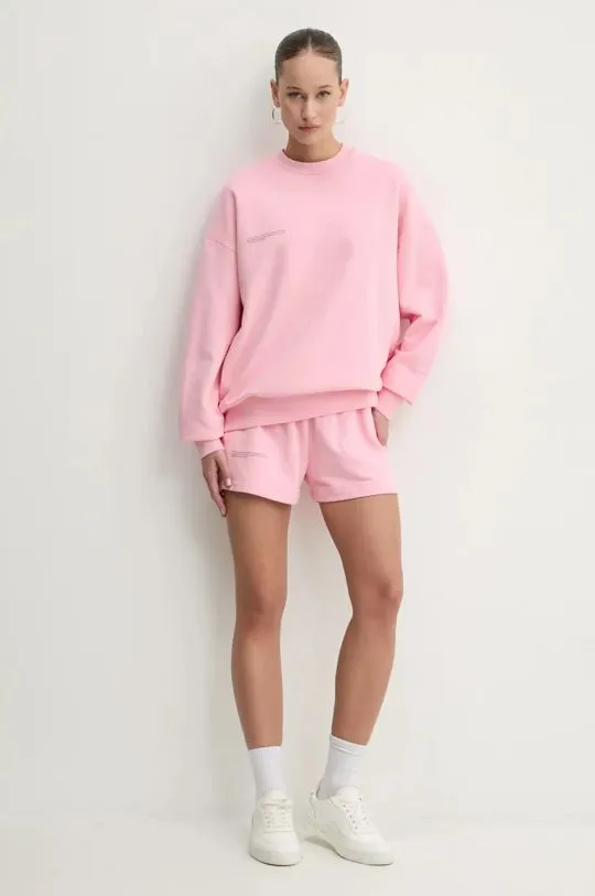 Pangaia cotton sweatshirt pink color with a print