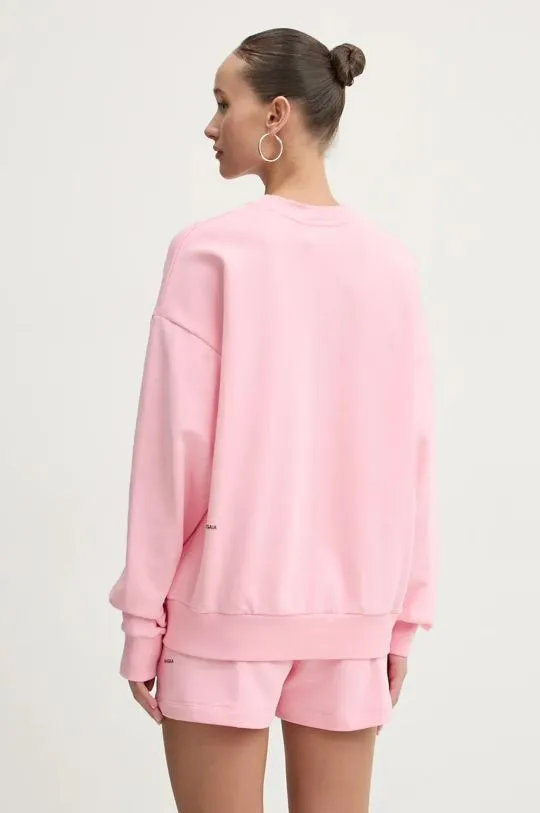 Pangaia cotton sweatshirt pink color with a print