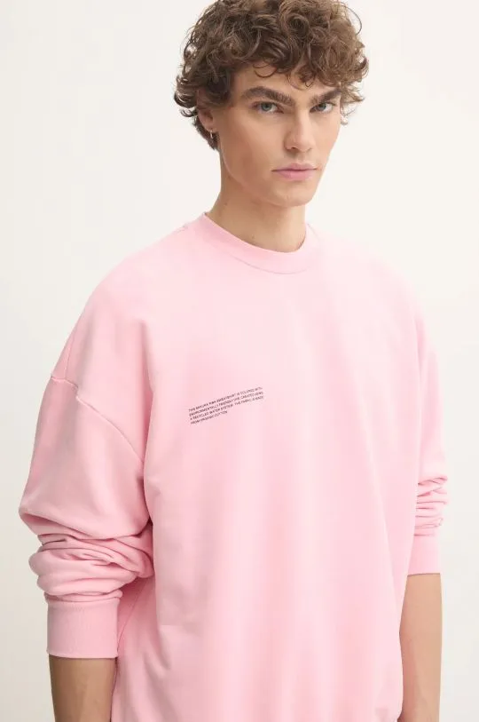 Pangaia cotton sweatshirt pink color with a print