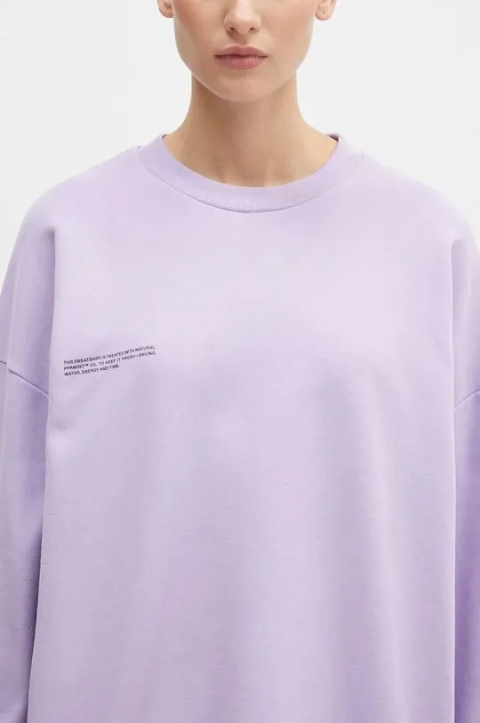 Pangaia cotton sweatshirt violet color with a print