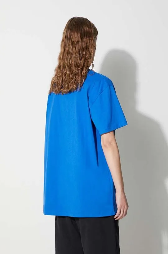 Pangaia cotton t-shirt blue color